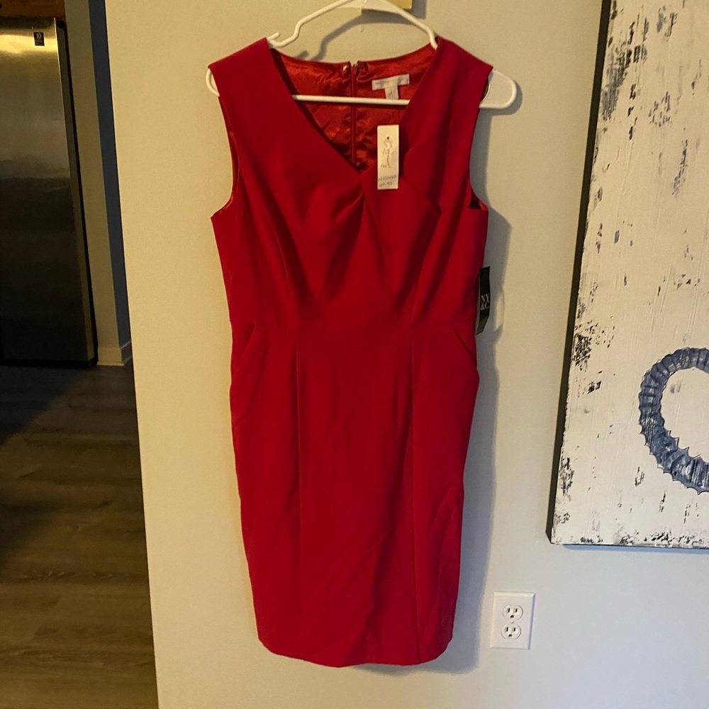 NWT New York & Company Dress. Stretch. Size 2. Beautiful pink color. Pockets.